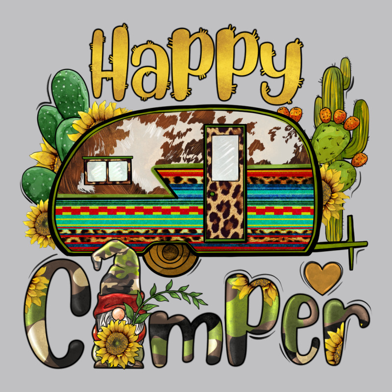 Happy Camper Caravan And Gnome Long Sleeve Tee by BarkalooDesign | Teevron