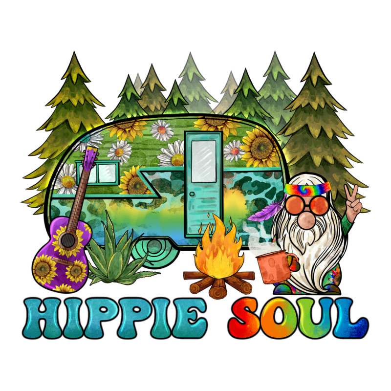 Hippie Soul Camping Long Sleeve Tee by BarkalooDesign | Teevron