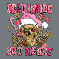 Dead Inside But Merry  Pink Christmas Skeleton Heavyweight Sweatshirt | Teevron