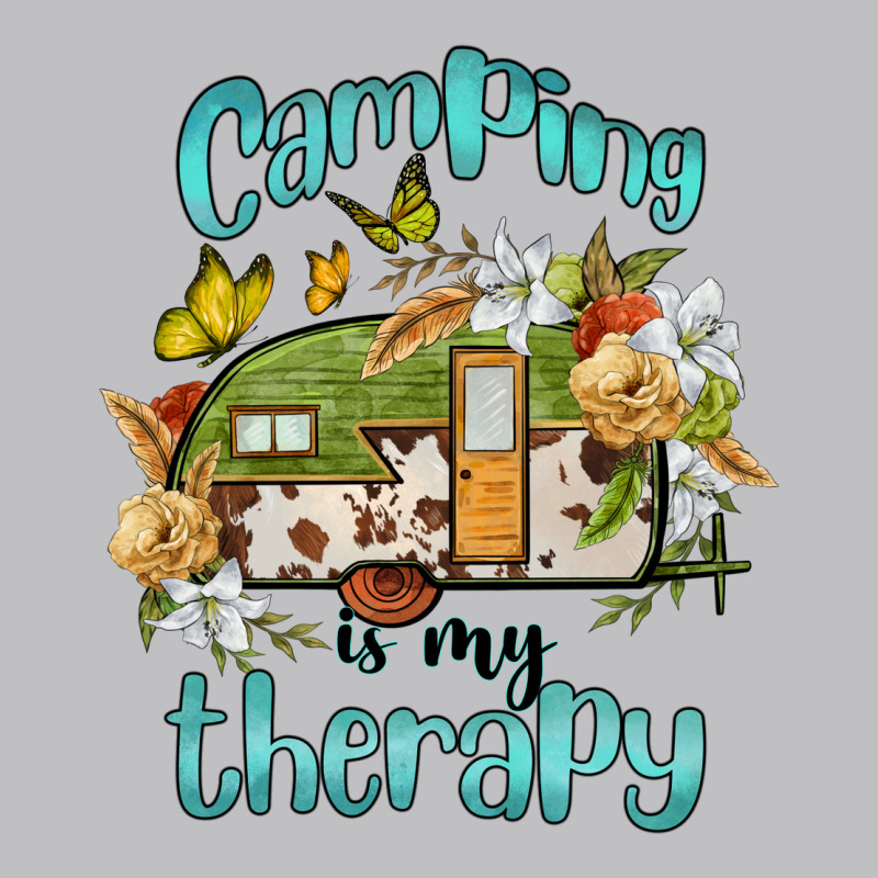 Camping Is My Therapy Long Sleeve Tee by BarkalooDesign | Teevron
