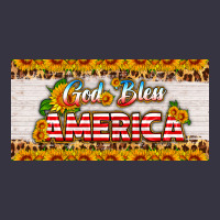 God Bless America Sunflower License Plate Vintage Hoodie | Teevron