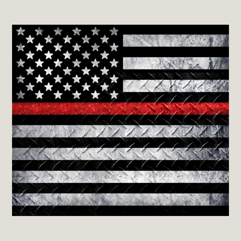 Thin Red Line American Flag Metal Floor Heavy Core Tee by Artiststas | Teevron