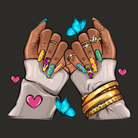 Afro Woman Nail Art Heavy Core Tee | Teevron