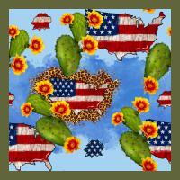 Usa Map Cactus And Sunflower Seamless Pattern Classic Tee | Teevron