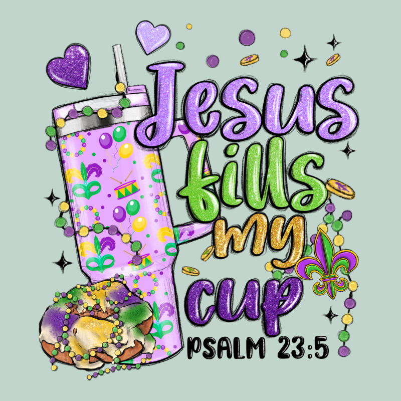Mardi Gras Jesus Fills My Cup Zipper Hoodie by MaliasSmallBusiness | Teevron