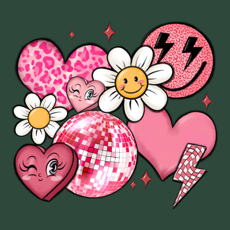 Retro Valentines Day Zipper Hoodie by MaliasSmallBusiness | Teevron