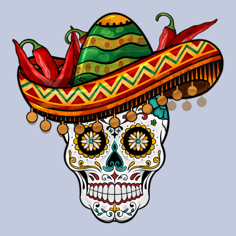 Cinco De Mayo Sombrero Skull Long Sleeve Tee by BarkalooDesign | Teevron