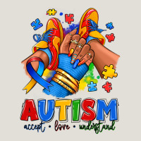 Autism Accept Love Understand Afro Girl Sneakers Heavy Core Tee | Teevron