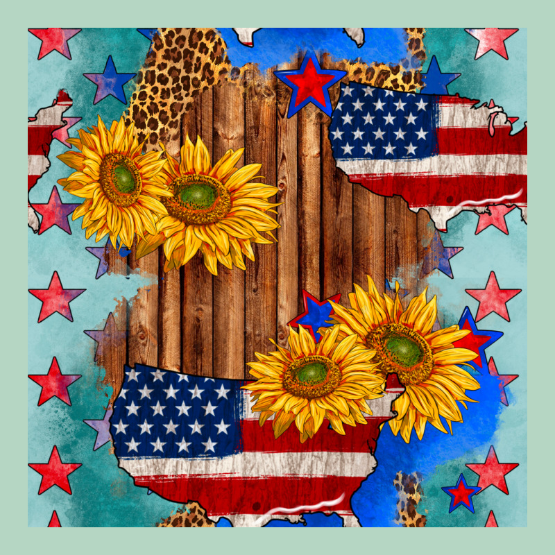 Usa Map With Sunflowers And Leopard Seamless Pattern Classic Tee by BundleAndBundleShop | Teevron