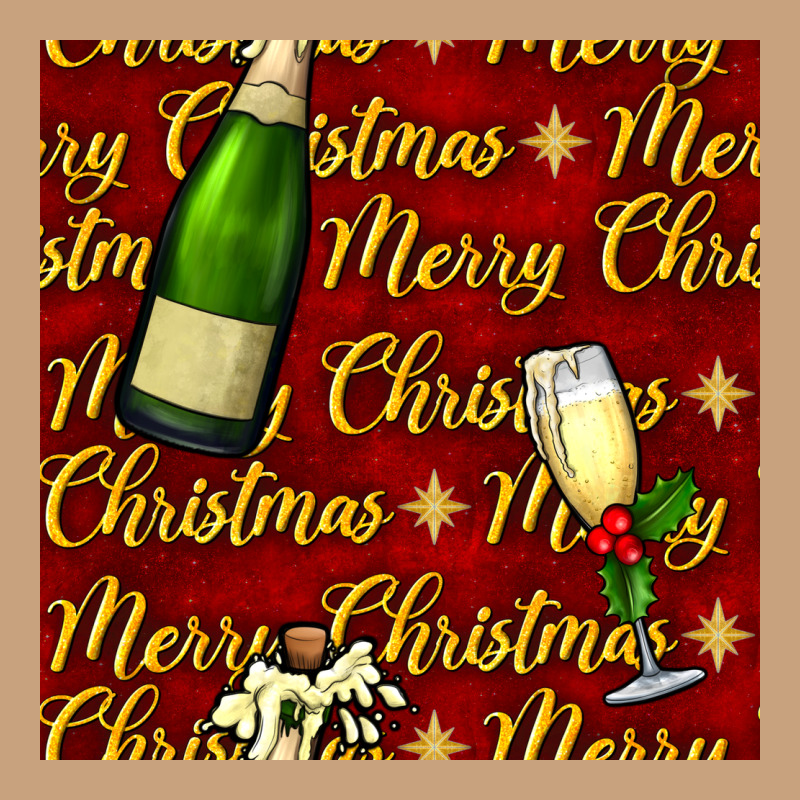Merry Christmas Champagne Seamless Pattern Vintage Tee by BundleAndBundleShop | Teevron
