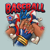 Baseball Life Afro Girl Sneakers Heavy Core Tee | Teevron