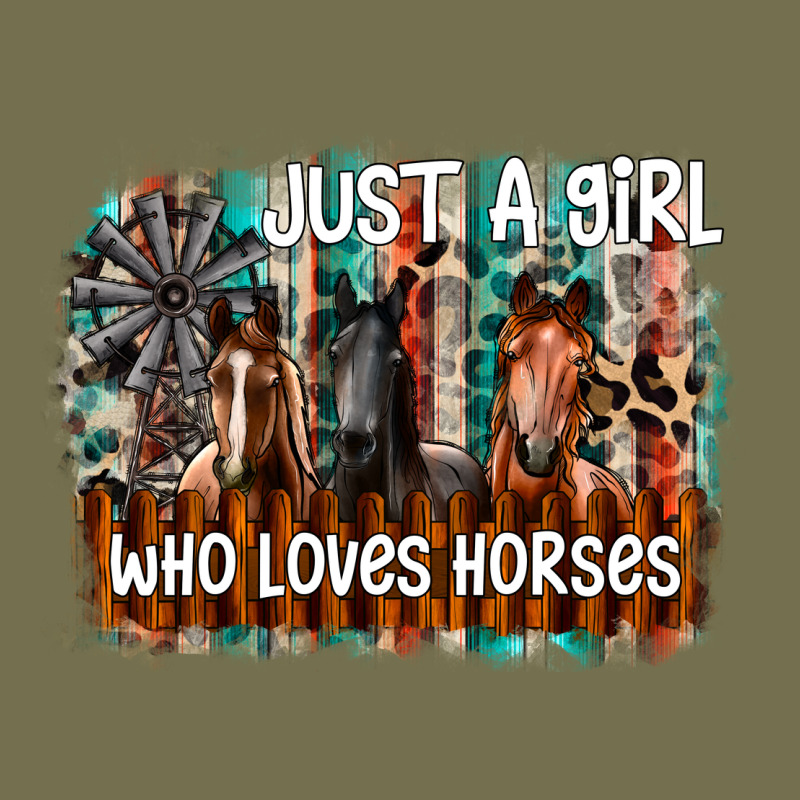 Just A Girl Who Loves Horses Vintage Hoodie by CowhideDigitalArt | Teevron