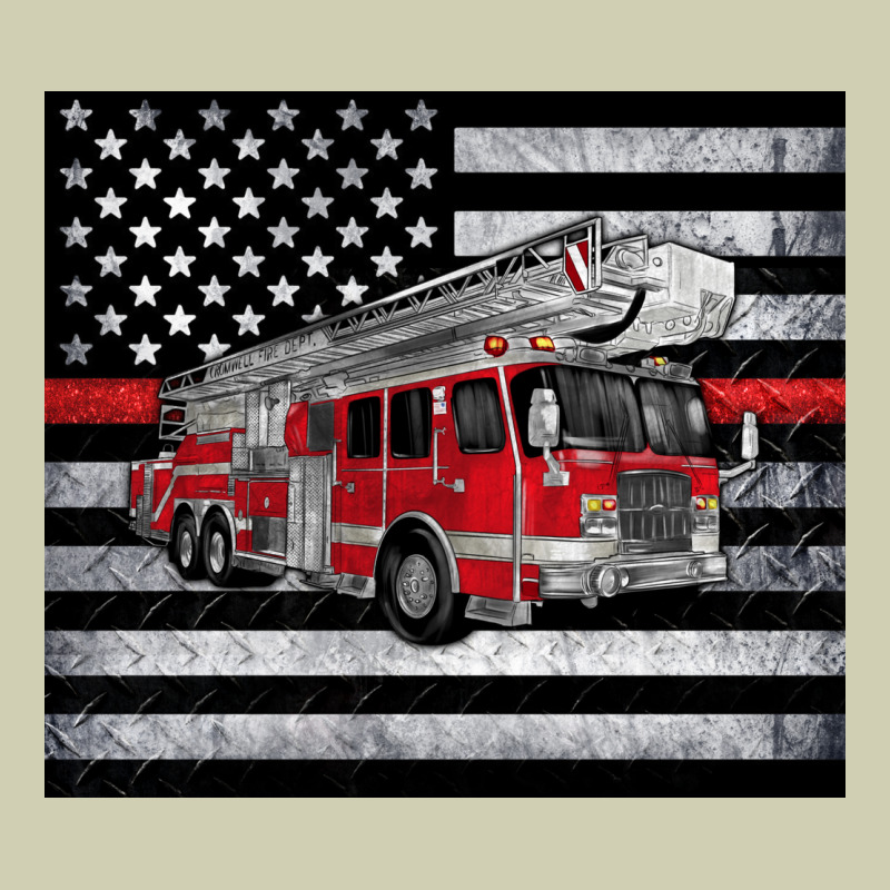 Thin Red Line American Flag Fire Truck Heavy Core Tee by Artiststas | Teevron