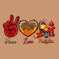Peace Love Firefighter Heavyweight Hoodie | Teevron