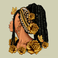 Gold Roses Afro Woman Heavy Core Tee | Teevron