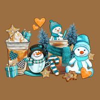 Winter Snowman Coffee Cups Vintage Tee | Teevron