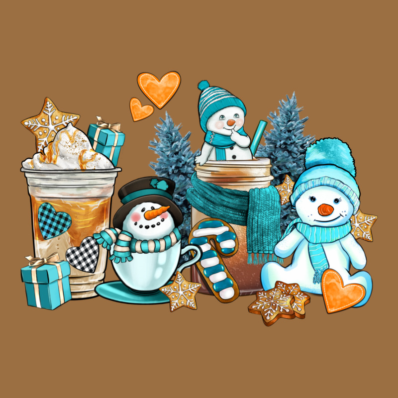 Winter Snowman Coffee Cups Vintage Tee by AdoDesignShop | Teevron