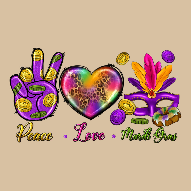 Peace Love Mardi Gras Heavyweight Hoodie by BundleAndBundleShop | Teevron