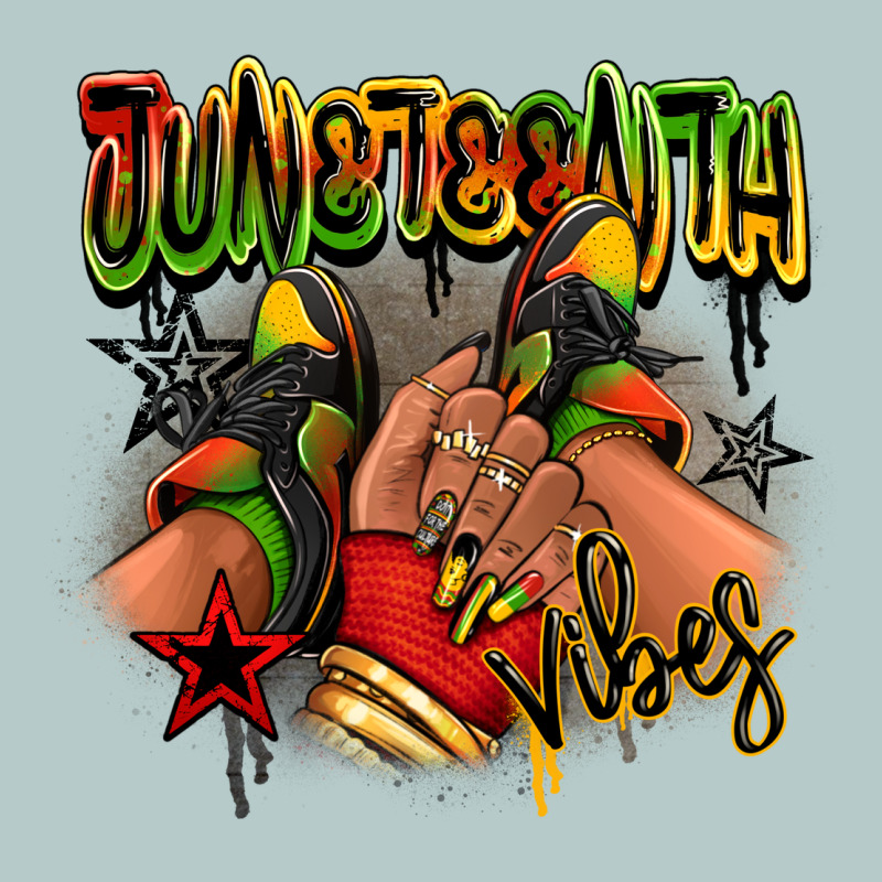 Juneteenth Vibes Black Girl Sneakers Heavy Core Tee by RanaPortraitStore | Teevron