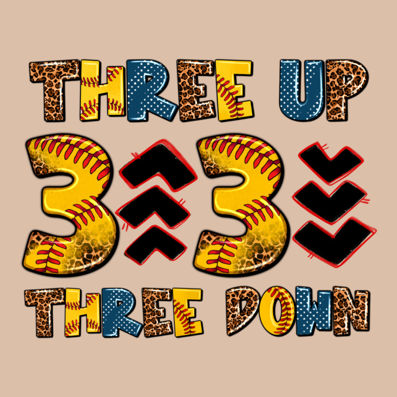 Three Up Three Down Softball Urban Heavy Tee by AdoDesignShop | Teevron