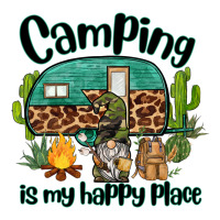 Camping Is My Happy Place Caravan And Gnome Premium Tee | Teevron