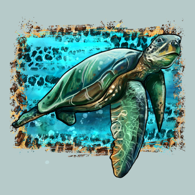 Sea Turtle With Background Heavy Core Tee by Artiststas | Teevron