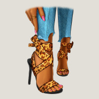 Leopard Heels Black Fashion Girl Heavy Core Tee | Teevron