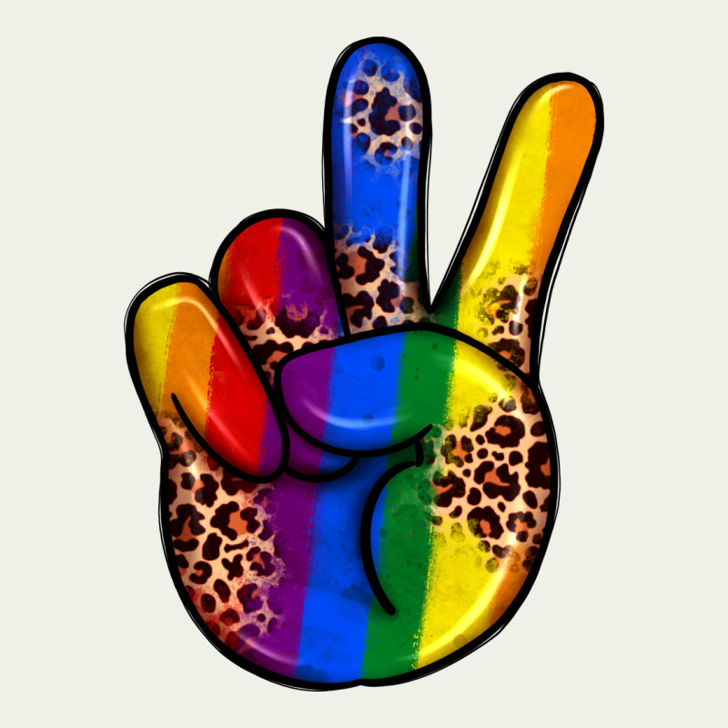 Pride Leopard Peace Hand Urban Heavy Tee by JahusDesignShop | Teevron