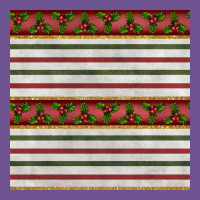 Christmas Mistletoe And Stripes Seamless Pattern Vintage Tee | Teevron