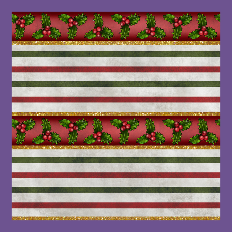 Christmas Mistletoe And Stripes Seamless Pattern Vintage Tee by BundleAndBundleShop | Teevron