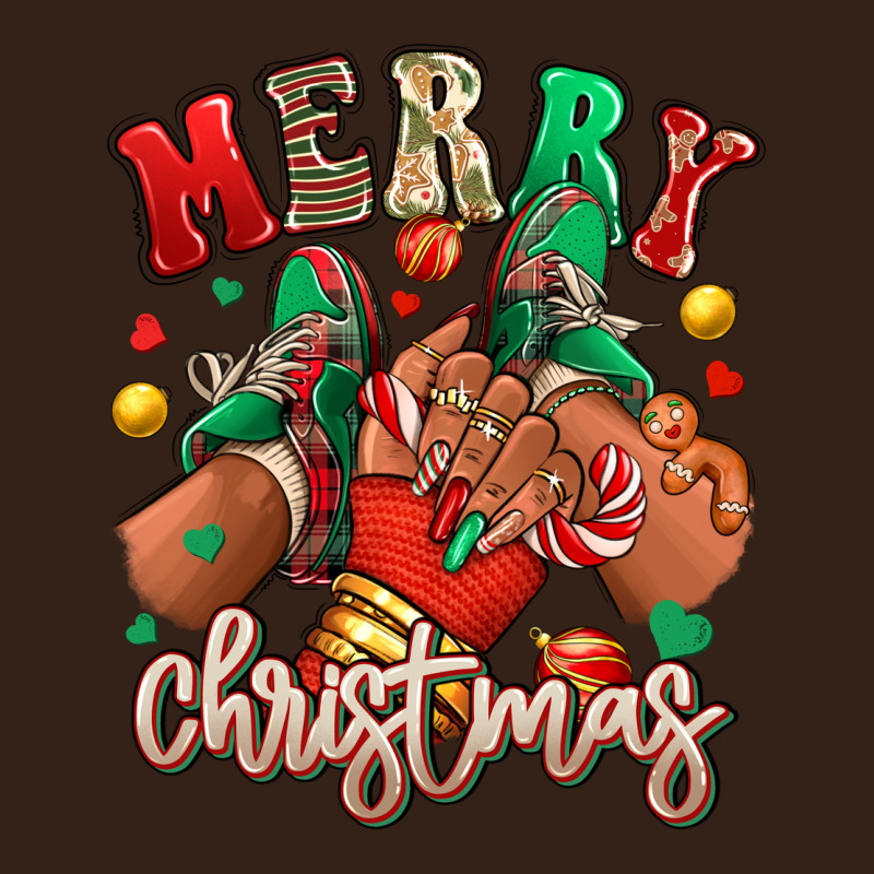 Merry Christmas Black Girl Sneakers Heavy Core Tee by RanaPortraitStore | Teevron