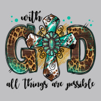 With God All Things Are Possible Gemstone Cross Long Sleeve Tee | Teevron