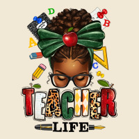 Teacher Life Afro Messy Bun Premium Tee | Teevron