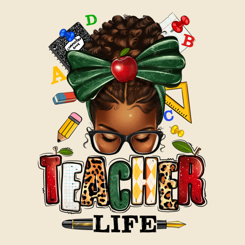 Teacher Life Afro Messy Bun Premium Tee by texasbilliewilder | Teevron