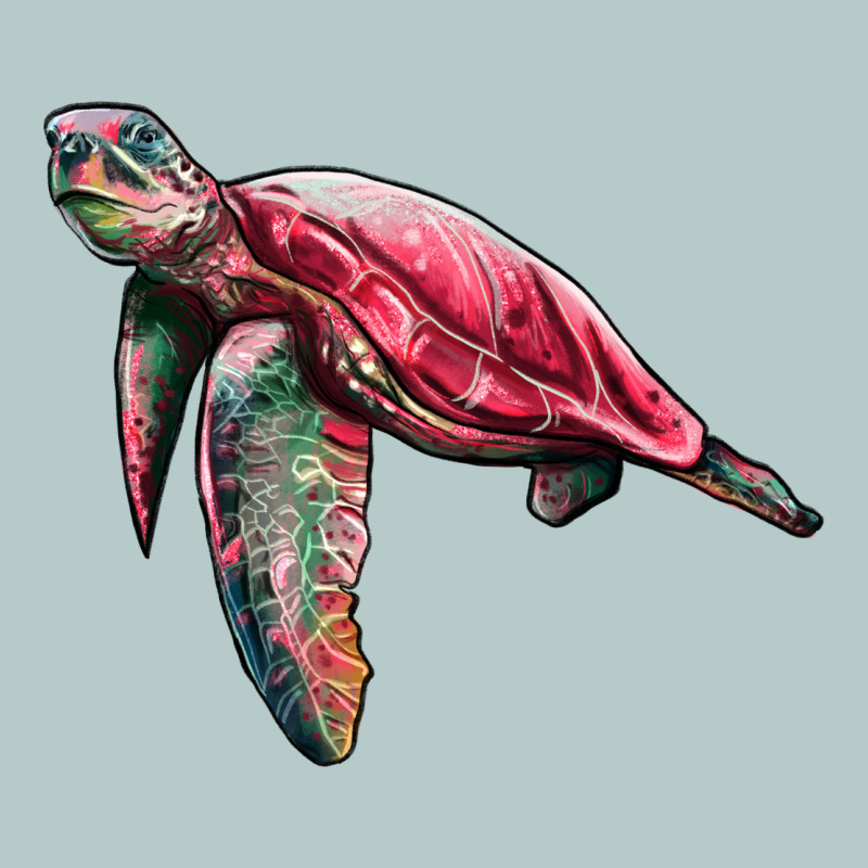 Sea Turtle Pink Glitter Heavy Core Tee by Artiststas | Teevron