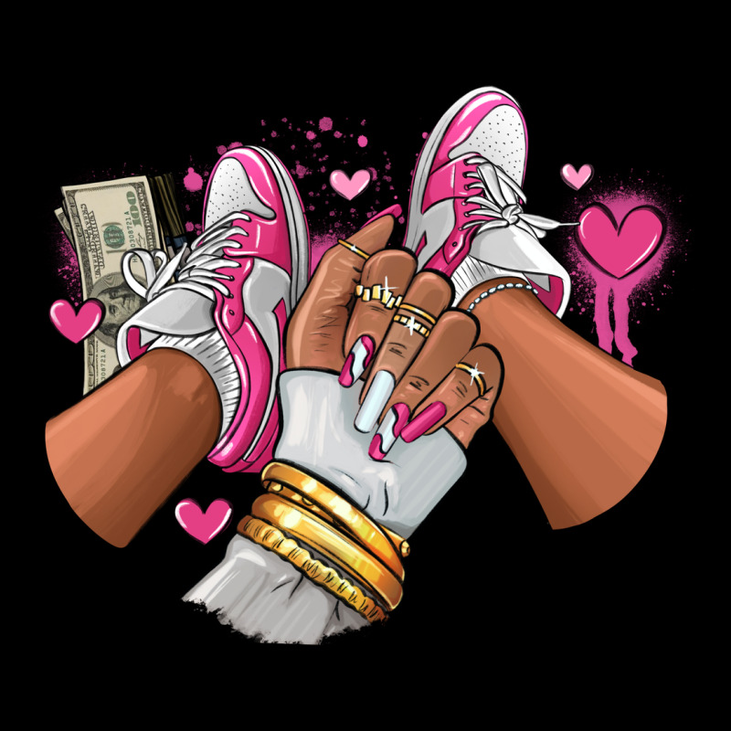Pink And White Sneaker Girl Heavy Core Tee by RanaPortraitStore | Teevron