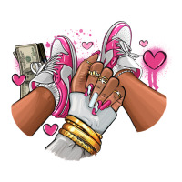 Pink and white sneaker girl | Teevron