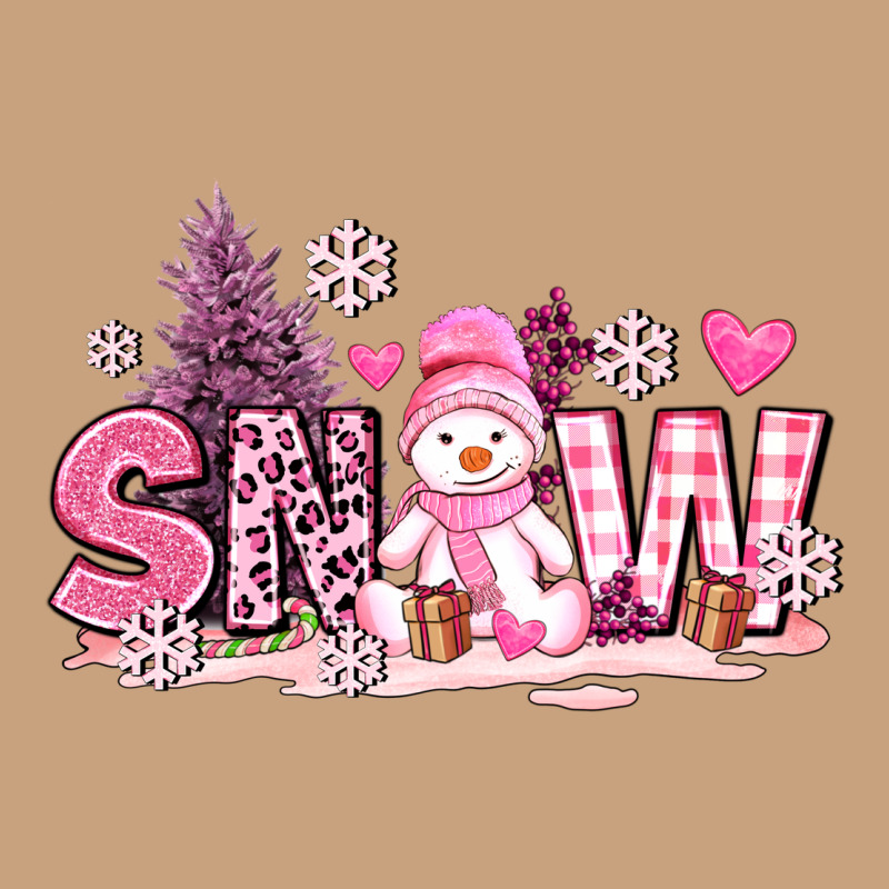 Pink Snowman And Snow Vintage Tee by AdoDesignShop | Teevron