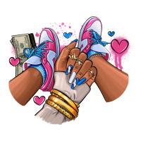 Pink and blue sneaker girl | Teevron