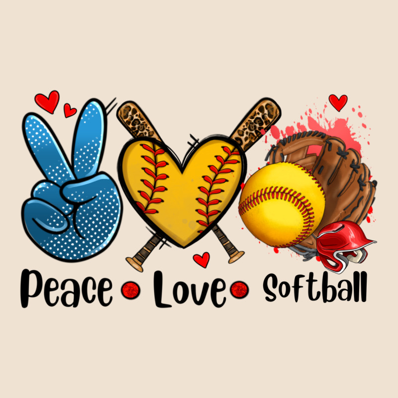 Peace Love  Softball Urban Heavy Tee by AdoDesignShop | Teevron