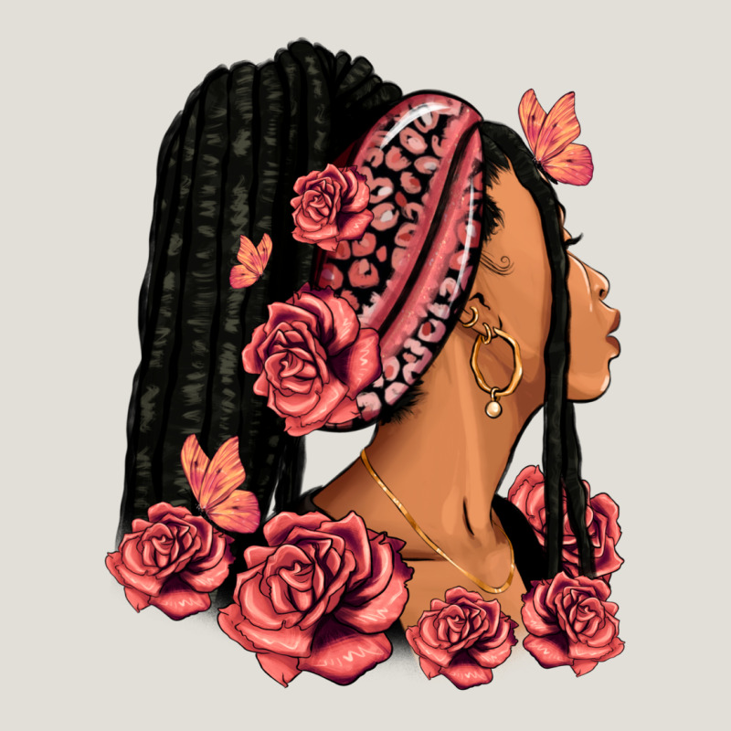 Pink Roses Afro Woman Heavy Core Tee by RanaPortraitStore | Teevron