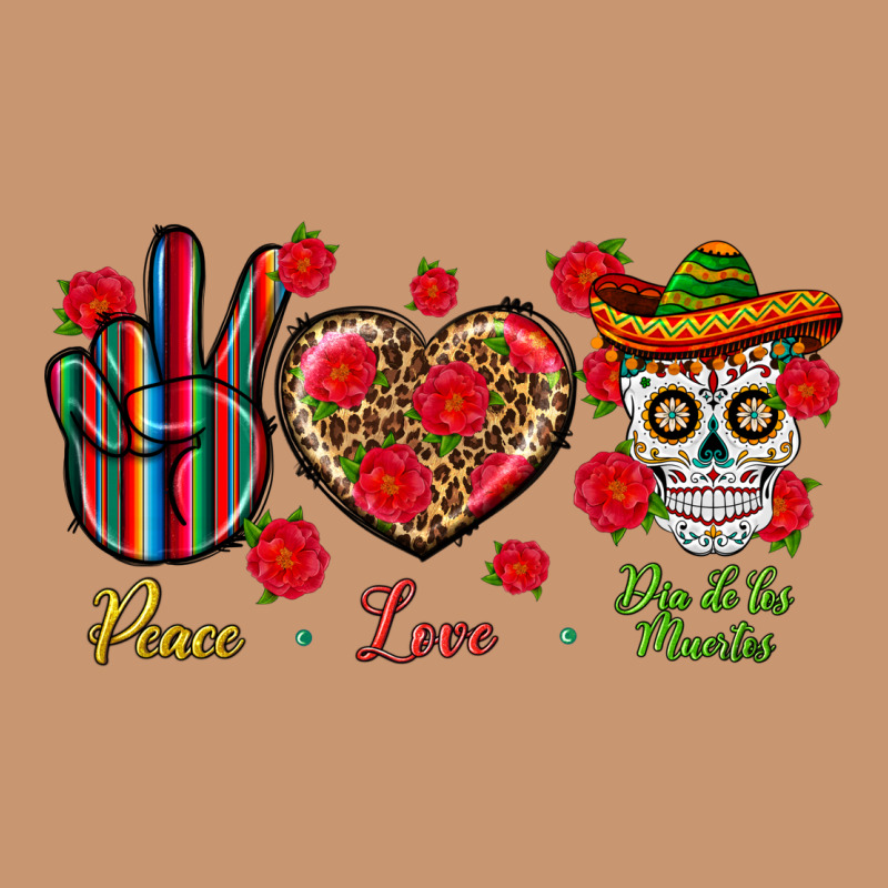 Peace Love Dia De Los Muertos Heavyweight Hoodie by BundleAndBundleShop | Teevron