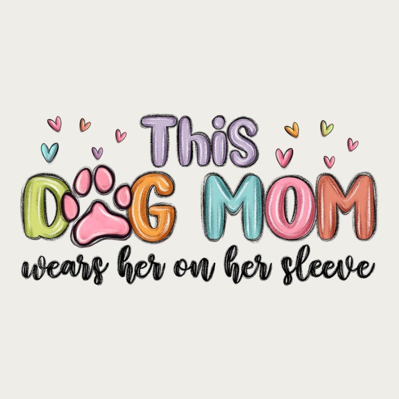 This Dog Mom Wears Her Heart On Her Sleeve Zipper Hoodie by MaliasSmallBusiness | Teevron