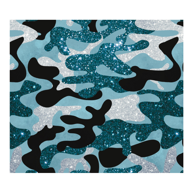 Blue Camouflage Glitter Premium Tee by BarkalooDesign | Teevron