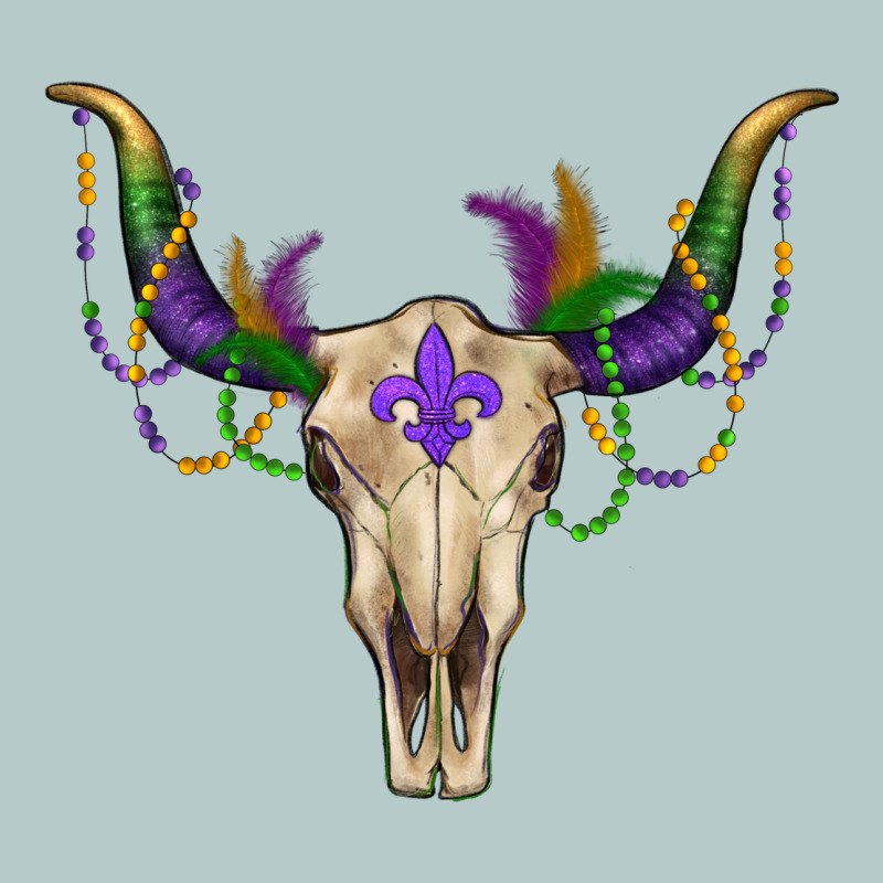 Mardi Gras Bull Skull Heavy Core Tee by RanaPortraitStore | Teevron