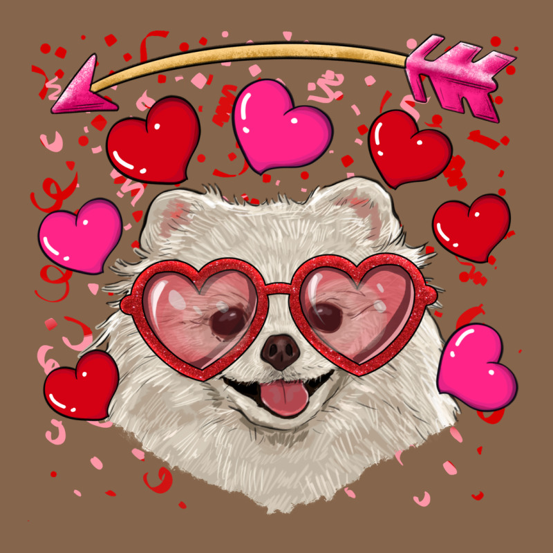 Valentine's Day White Pomeranian Premium Tee by RanaPortraitStore | Teevron