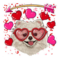Valentine's day white pomeranian | Teevron