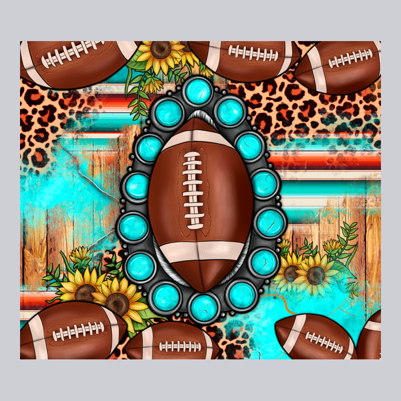 Football Leopard Turquoise Gemstone Sunflower Heavyweight Sweatshirt by JahusDesignShop | Teevron