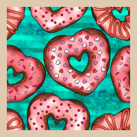 Valentines Day Heart Donuts Seamless Pattern Heavyweight Sweatshirt | Teevron