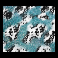 Teal Glitter And Cowhide Urban Hoodie | Teevron